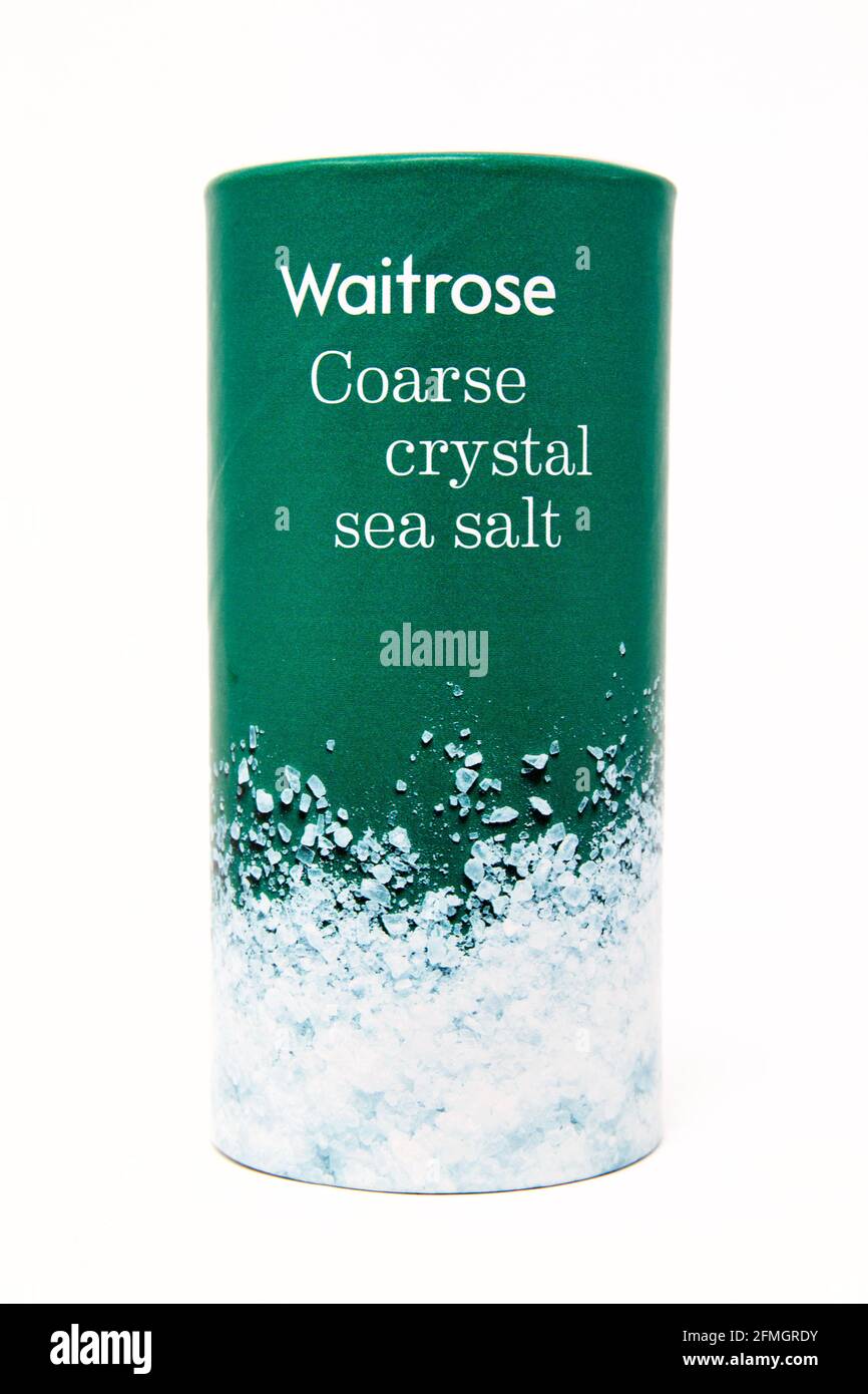 Sel de mer en cristal grossier Waitrose Banque D'Images