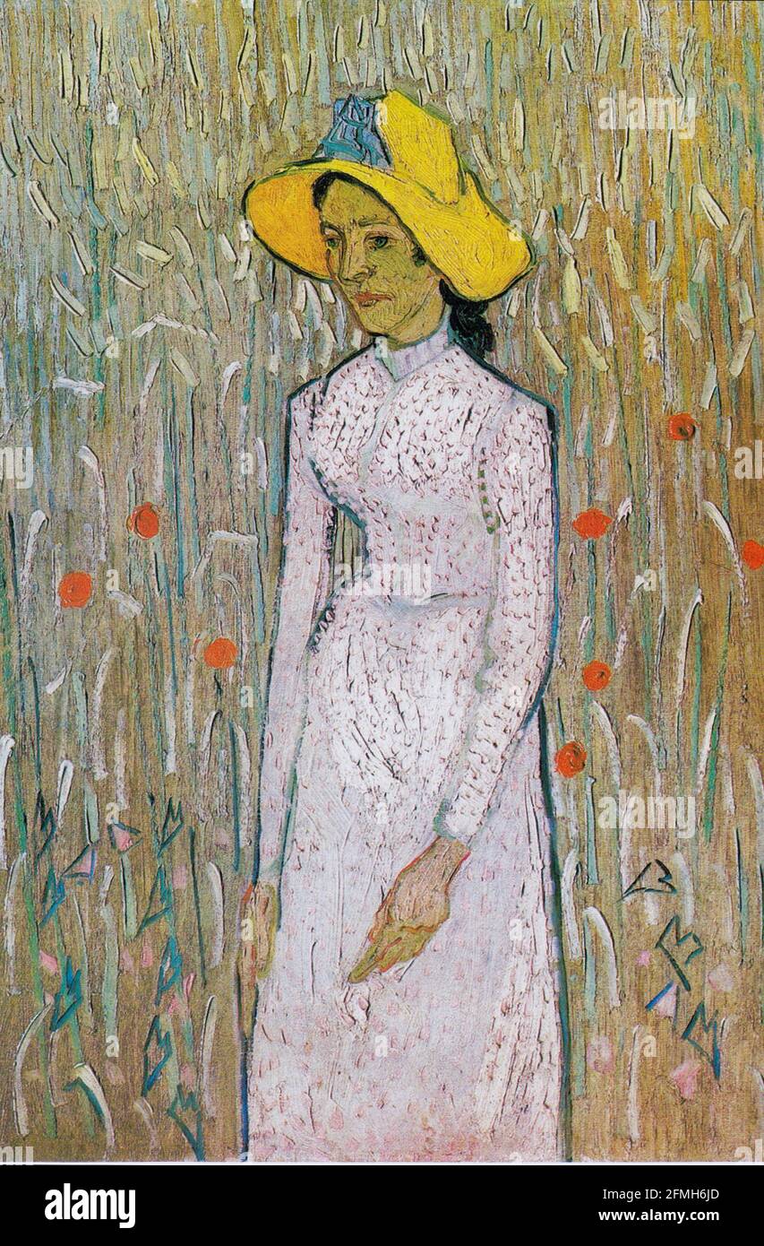Œuvre d'art Vincent van Gogh intitulée Girl in White. La peinture fait partie de la collection Chester Dale de la National Gallery of Art, Washington DC. Banque D'Images