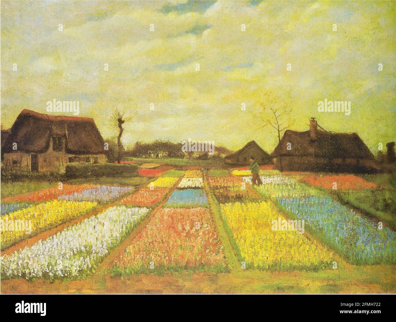 Œuvre d'art Vincent van Gogh intitulée bulbe Fields Banque D'Images