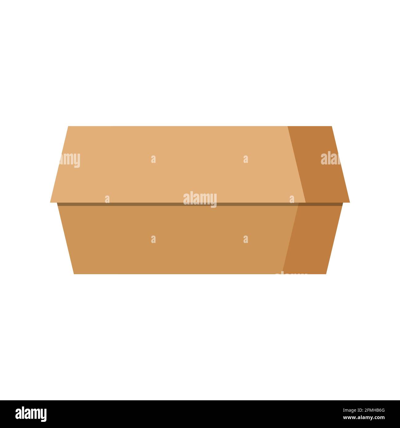 Icône de boîte à emporter en papier hamburger isolée sur fond blanc. Illustration de Vecteur