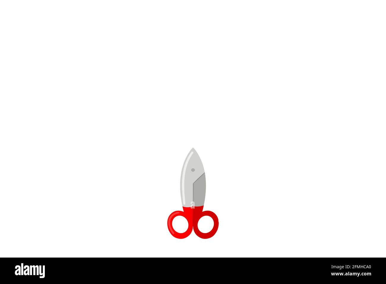 ciseaux à ongles de manucure de style dessin animé Illustration de Vecteur