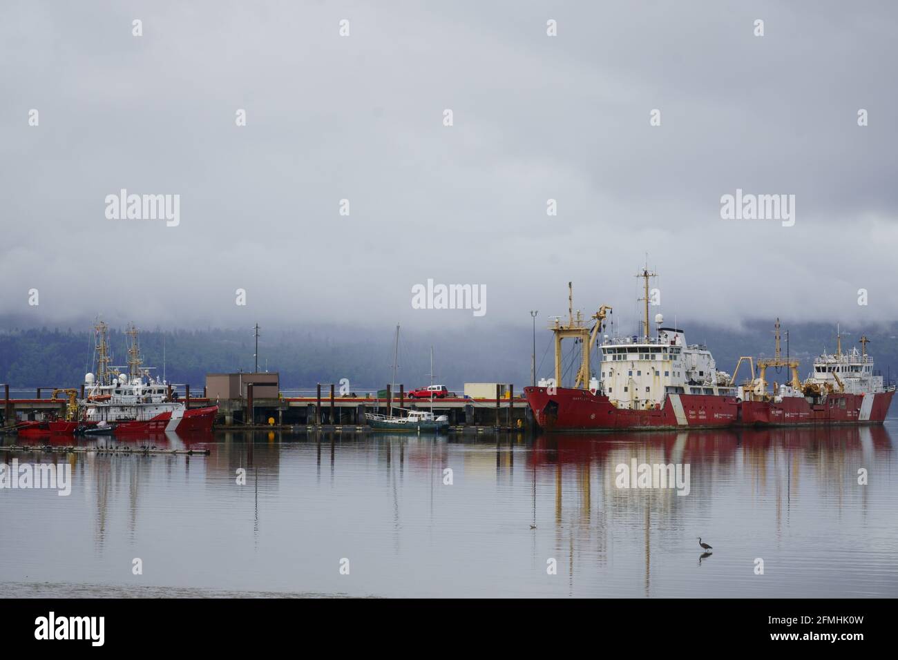 La garde côtière canadienne se trouve à côté de la base de Patricia Bay. Banque D'Images