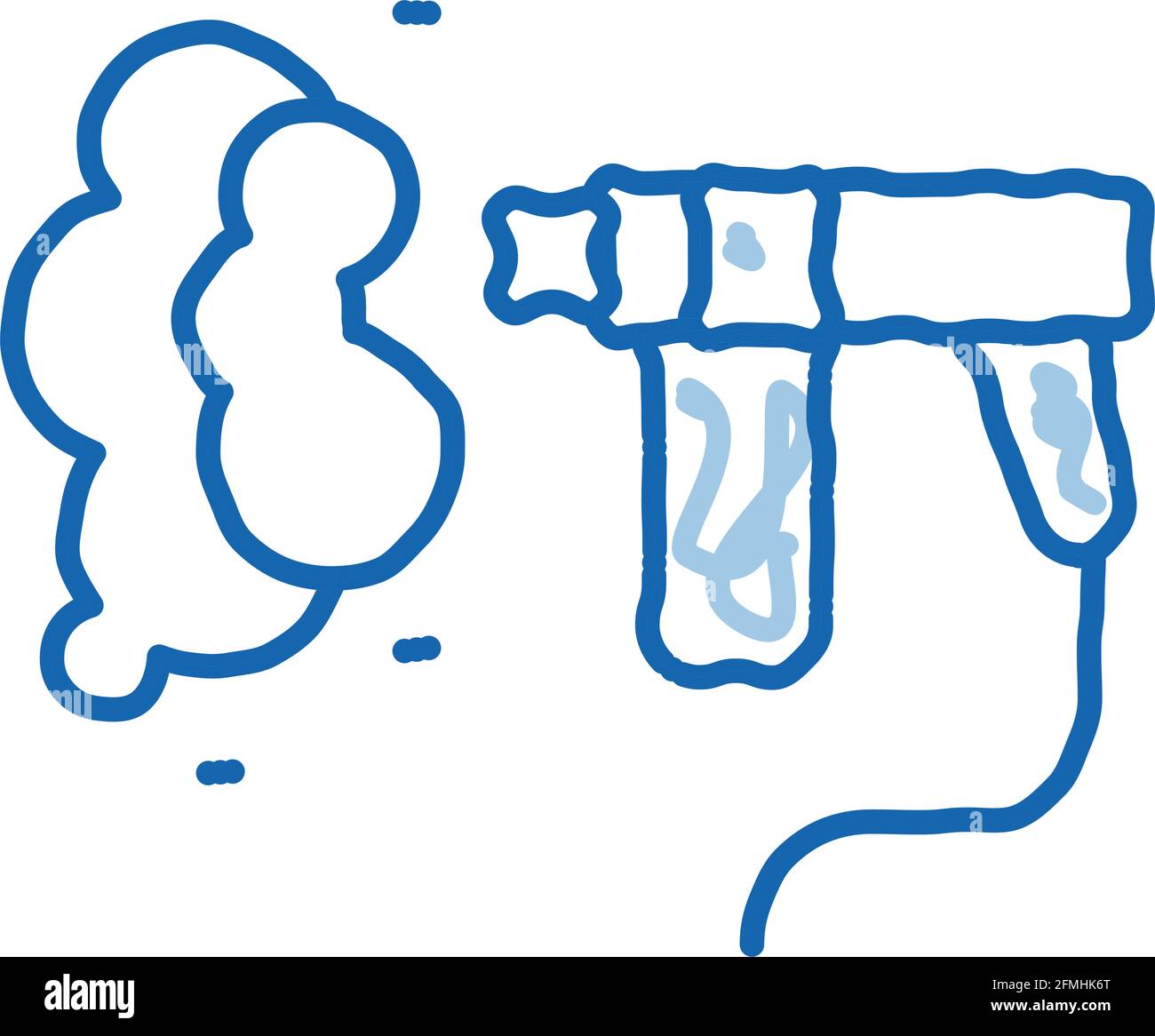 illustration dessinée à la main de l'icône de la pompe de nettoyage à eau Illustration de Vecteur