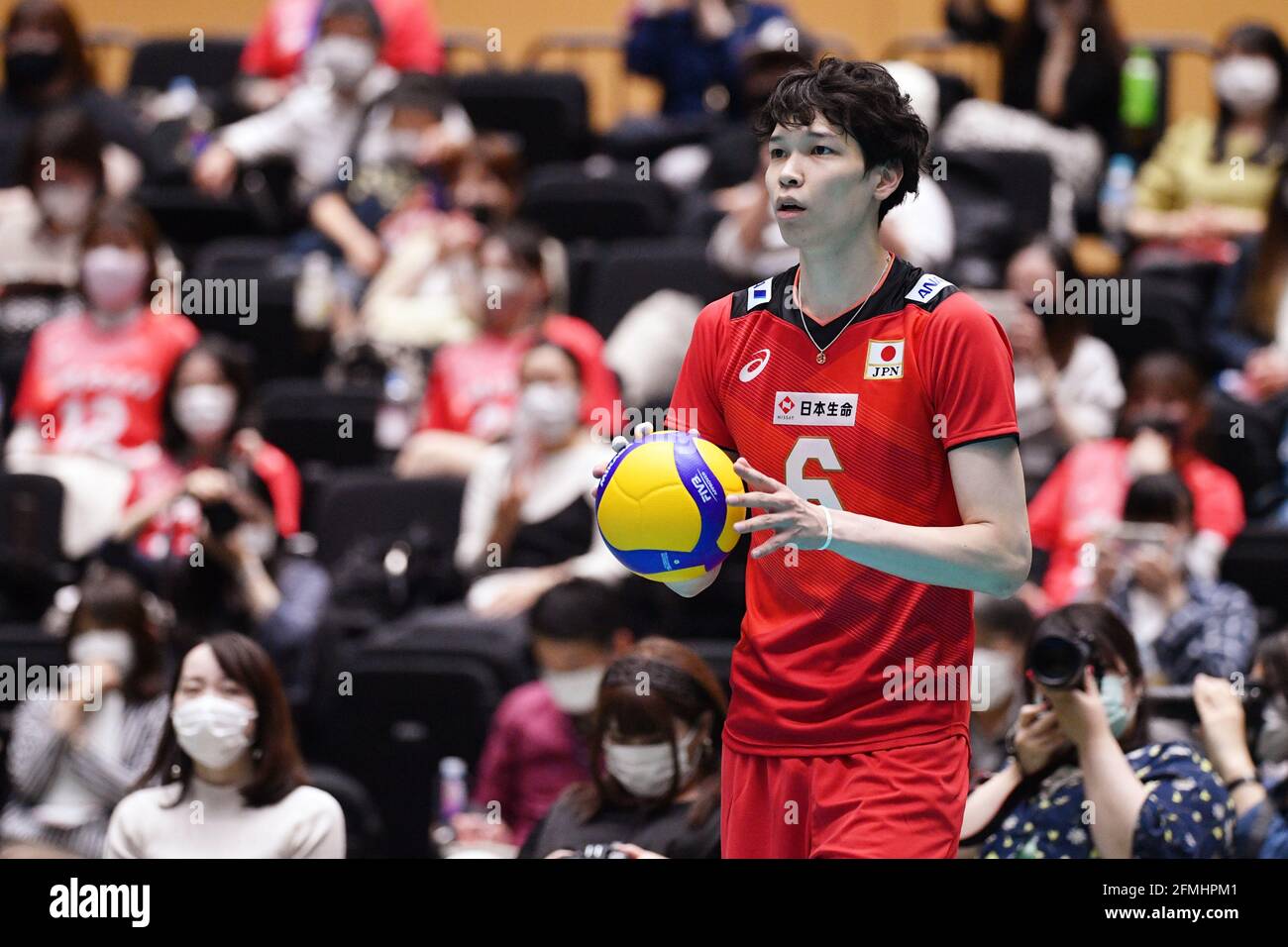 Takasaki Arena, Gunma, Japon. 8 mai 2021. Akihiro Yamauchi (JPN), 8 MAI 2021 - Volleyball : Japon épreuve d'équipe nationale de volley-ball à Takasaki Arena, Gunma, Japon. Credit: MATSUO.K/AFLO SPORT/Alay Live News Banque D'Images