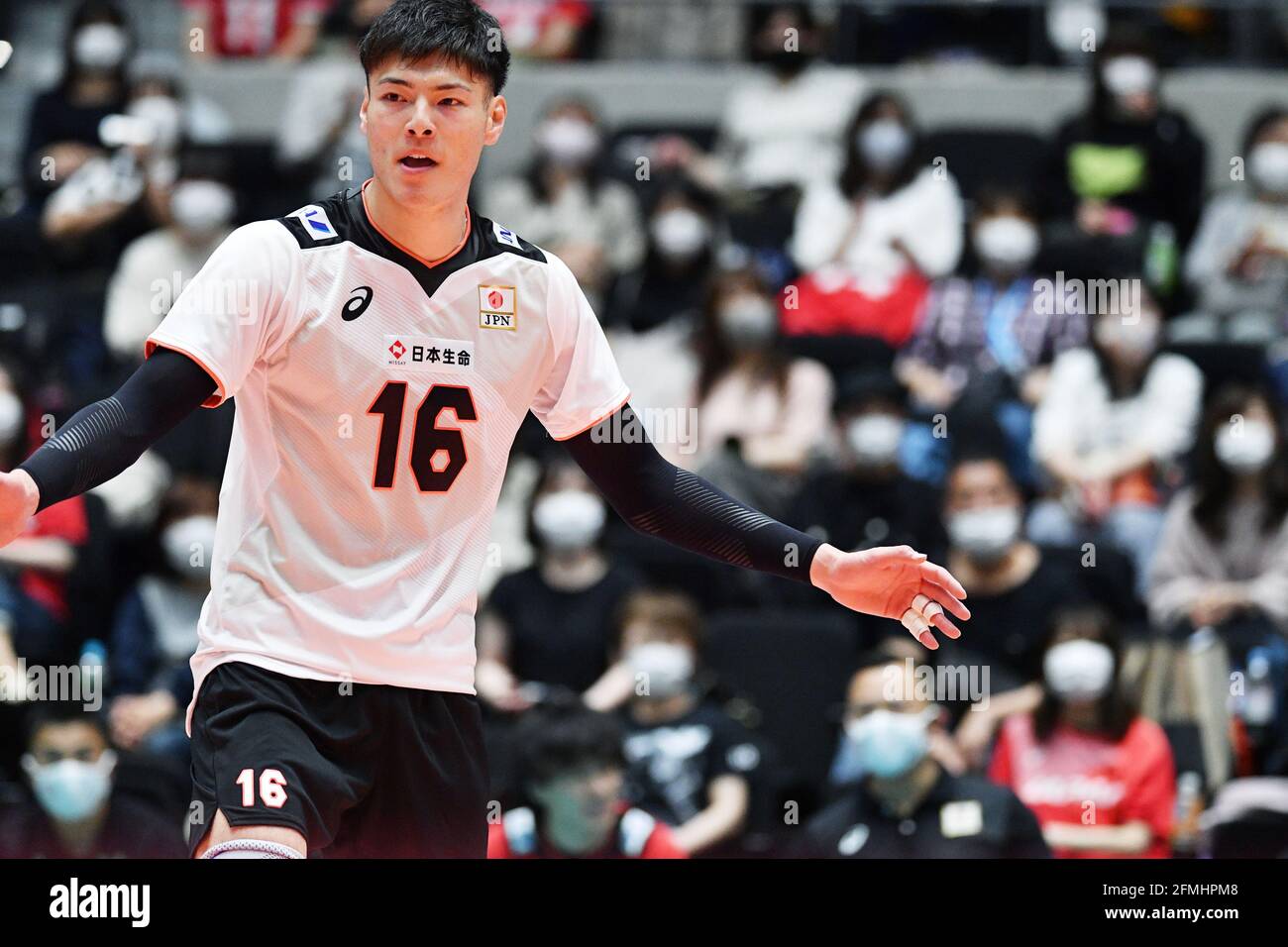 Takasaki Arena, Gunma, Japon. 8 mai 2021. Kentaro Takahashi (JPN), 8 MAI 2021 - Volleyball : Japon épreuve de l'équipe nationale de Volleyball à Takasaki Arena, Gunma, Japon. Credit: MATSUO.K/AFLO SPORT/Alay Live News Banque D'Images