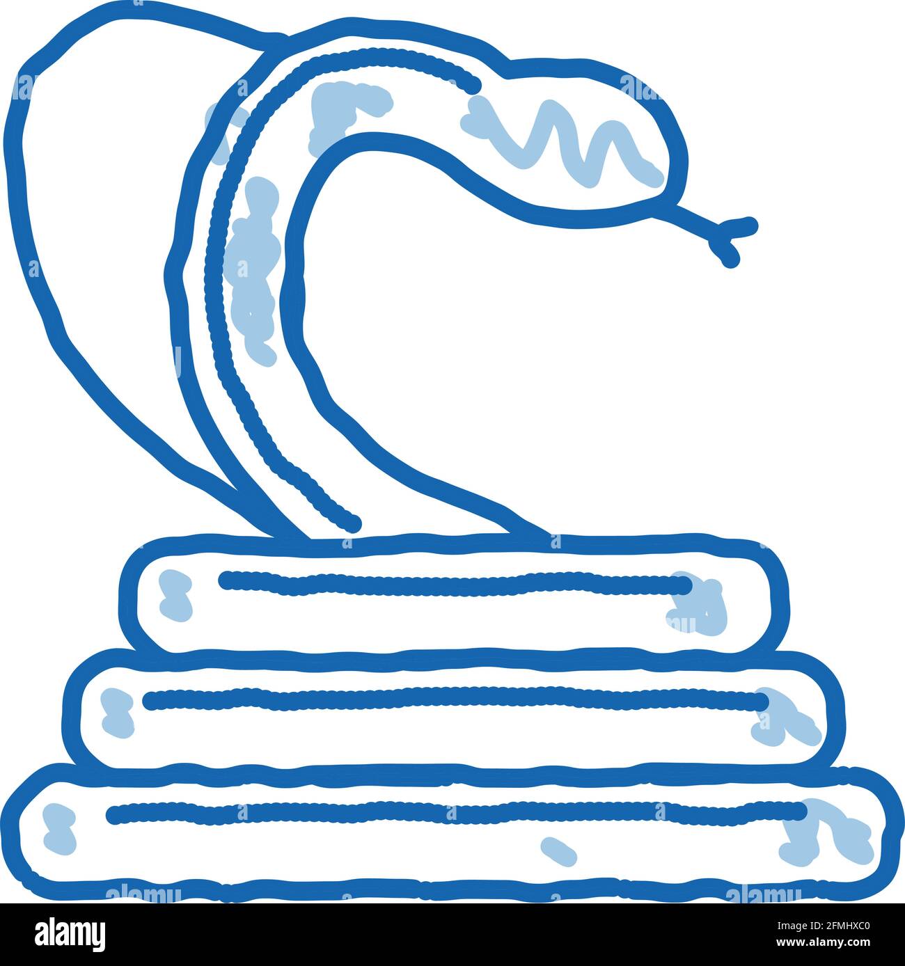 cobra anaconda malaysia doodle icon illustration dessinée à la main Illustration de Vecteur