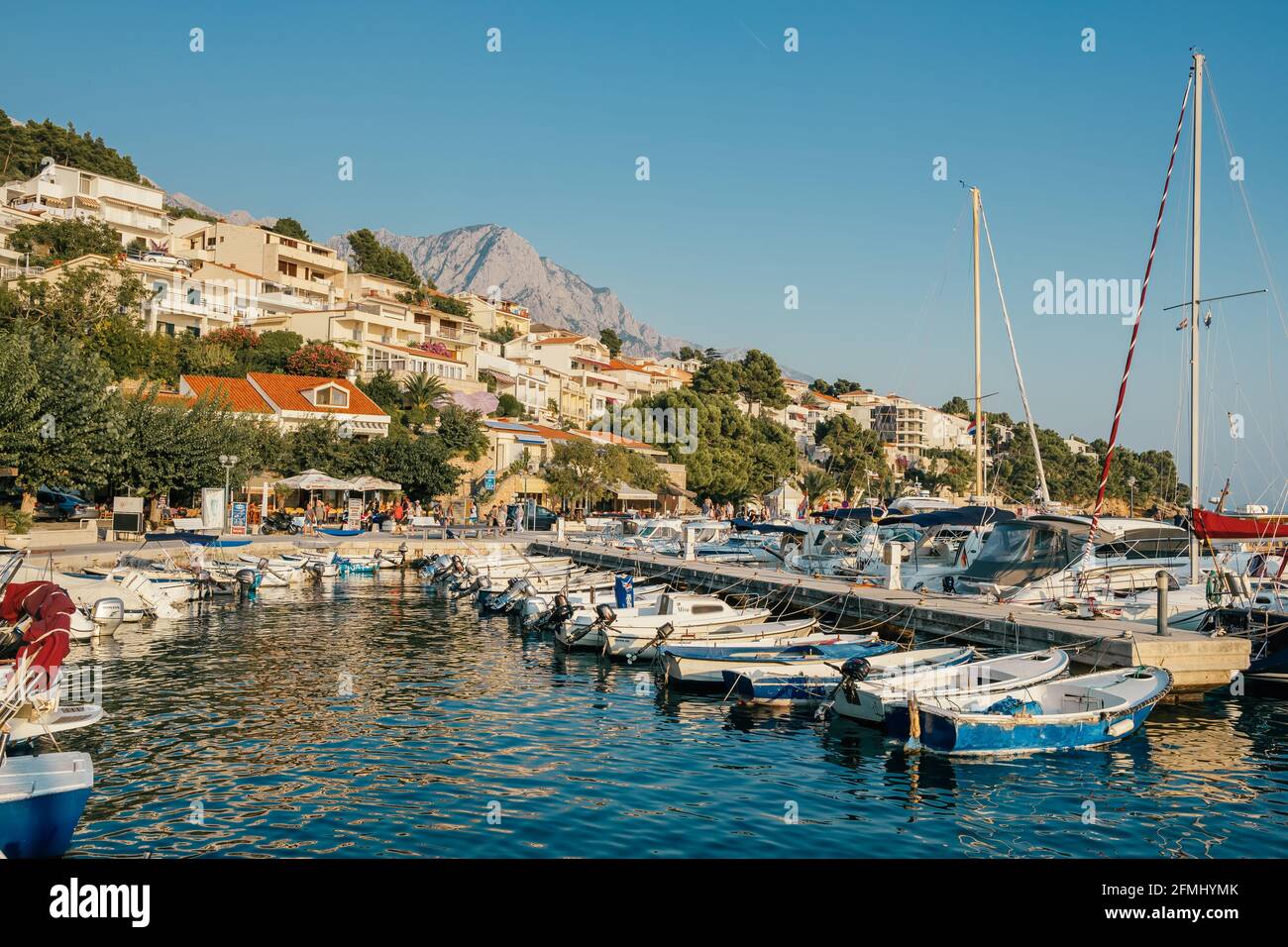 Paysage de bord de mer à Makarska Riviera, Croatie Banque D'Images