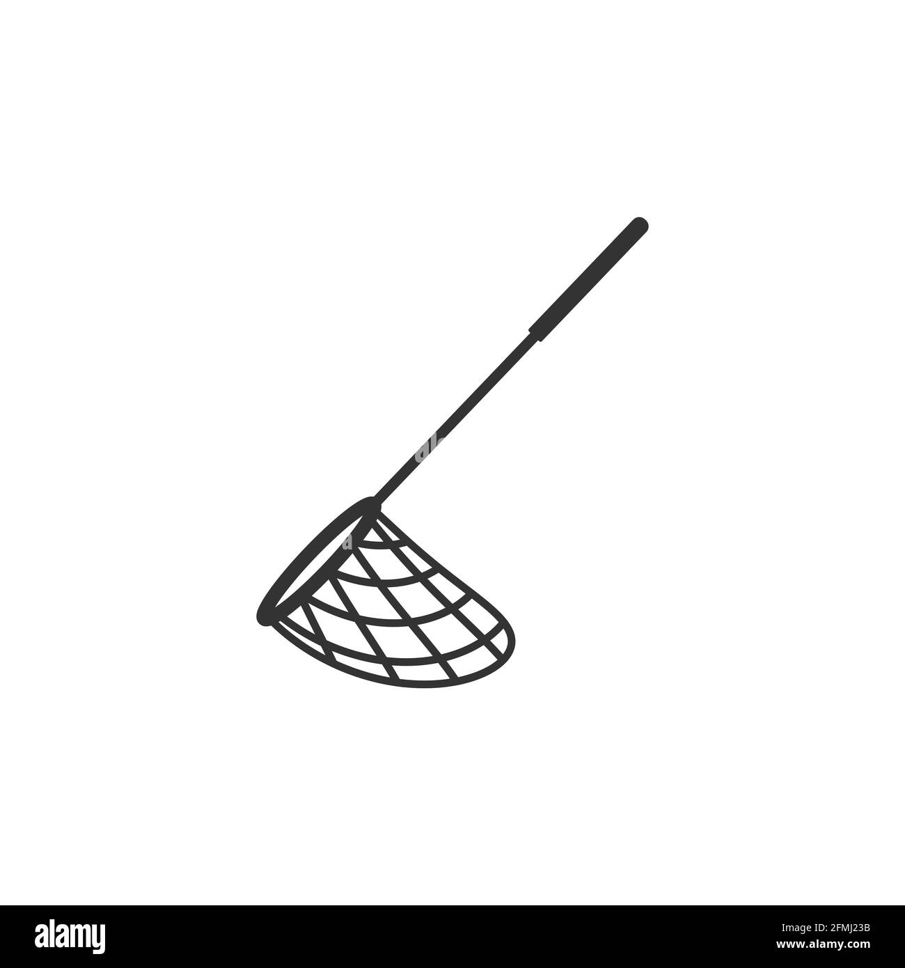 Icône représentant un papillon, une piscine ou un filet de poisson. Symbole de capture, de chasse, de poursuite. Illustration vectorielle isolée sur fond blanc. Nettoyage de la piscine Illustration de Vecteur