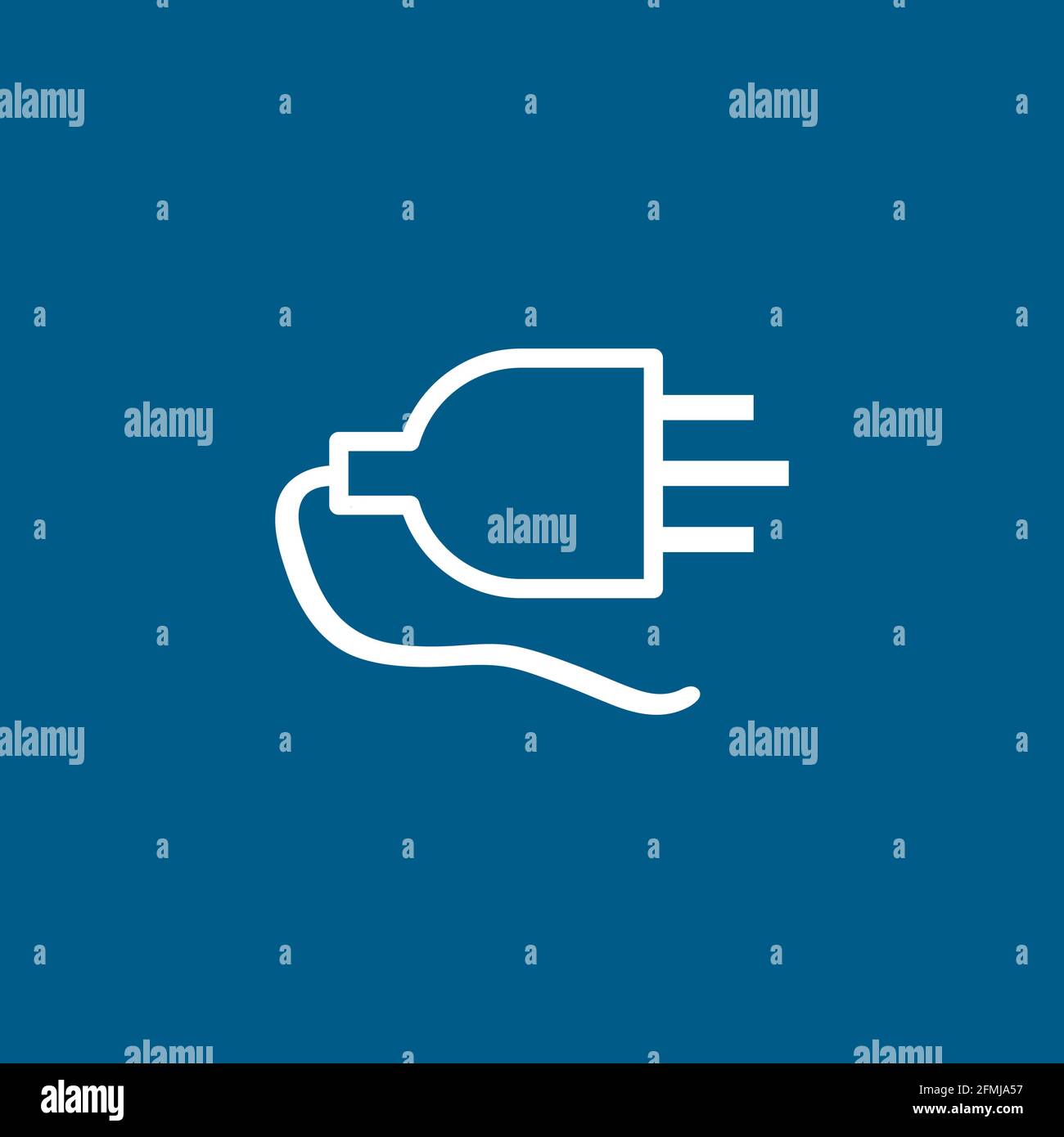 Icône de branchement sur fond bleu. Illustration du vecteur de style plat bleu. Illustration de Vecteur