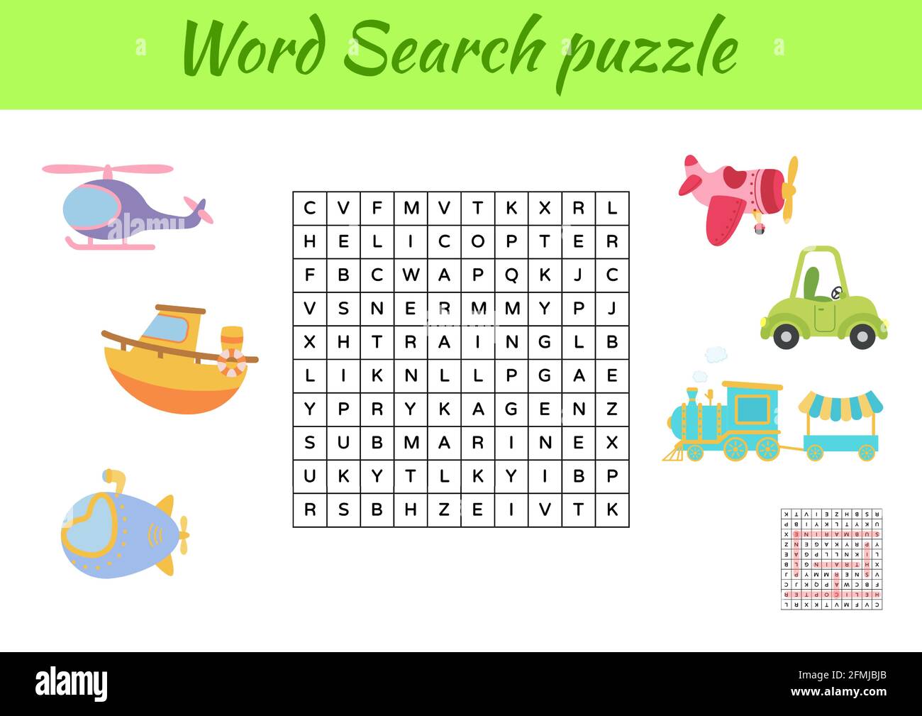 Jeu modèle mot recherche puzzle d'animaux pour enfants avec des images. Fiche d'activité pour enfants version imprimable. Jeu éducatif pour étudier l'anglais Illustration de Vecteur