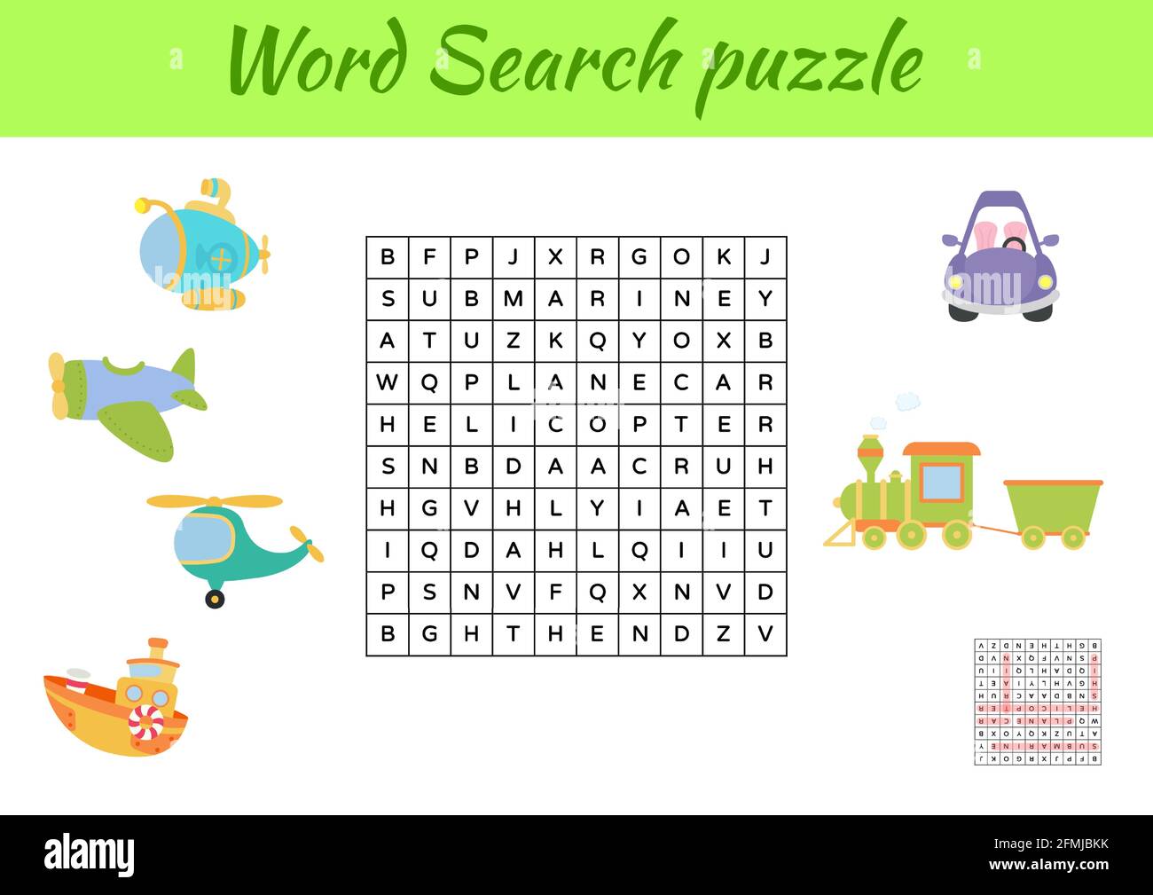Jeu modèle mot recherche puzzle d'animaux pour enfants avec des images.  Fiche d'activité pour enfants version imprimable. Jeu éducatif pour étudier  l'anglais Image Vectorielle Stock - Alamy