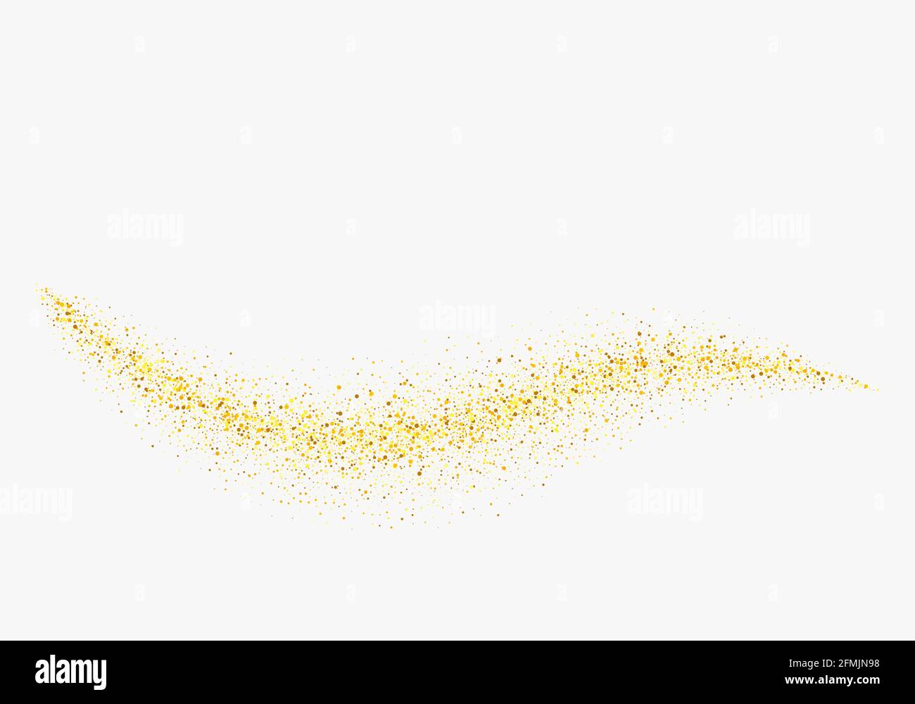 Fond abstrait doré à vagues scintillantes, paillettes dorées sur fond blanc Illustration de Vecteur