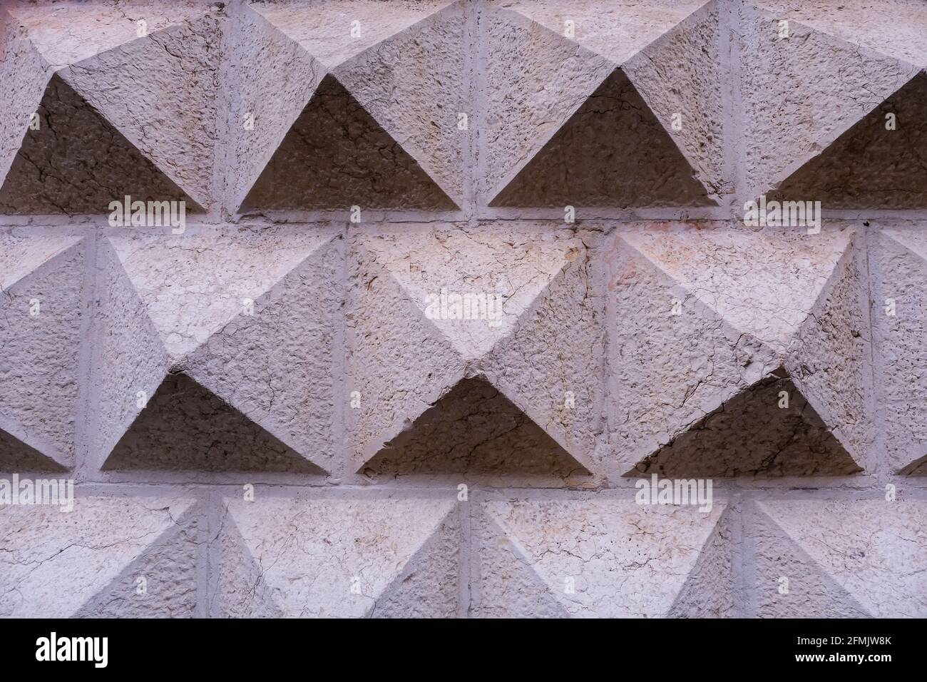 Le mur du Palais Diamanti à Ferrara en Italie Banque D'Images