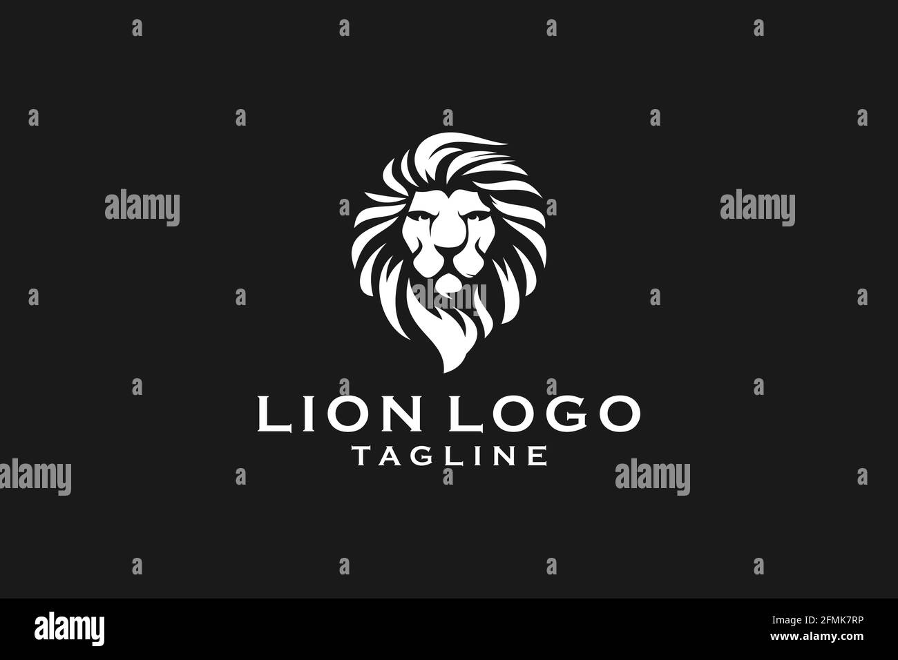 Illustration du modèle vectoriel du logo Lion Head. Illustration de Vecteur