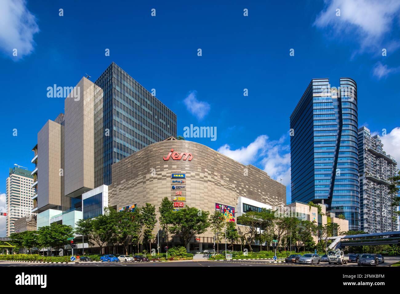 Mise à jour 2021 de Jurong East Mall, également connu sous le nom de JEM est situé à Jurong East Central. Le premier centre de style de vie à l'ouest de Singapour. Banque D'Images