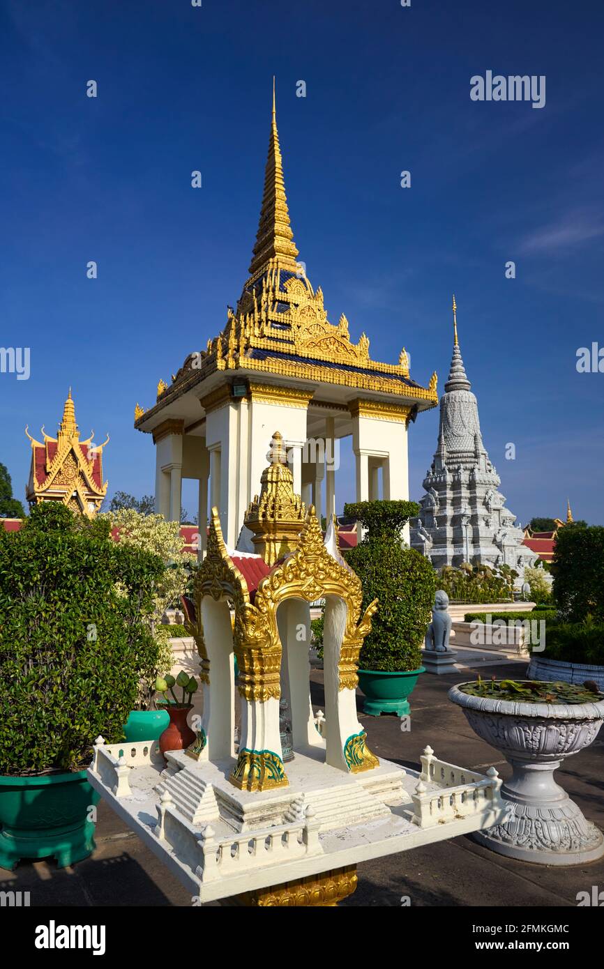 La salle du Trône au Palais Royal de Phnom Penh Cambodge Banque D'Images