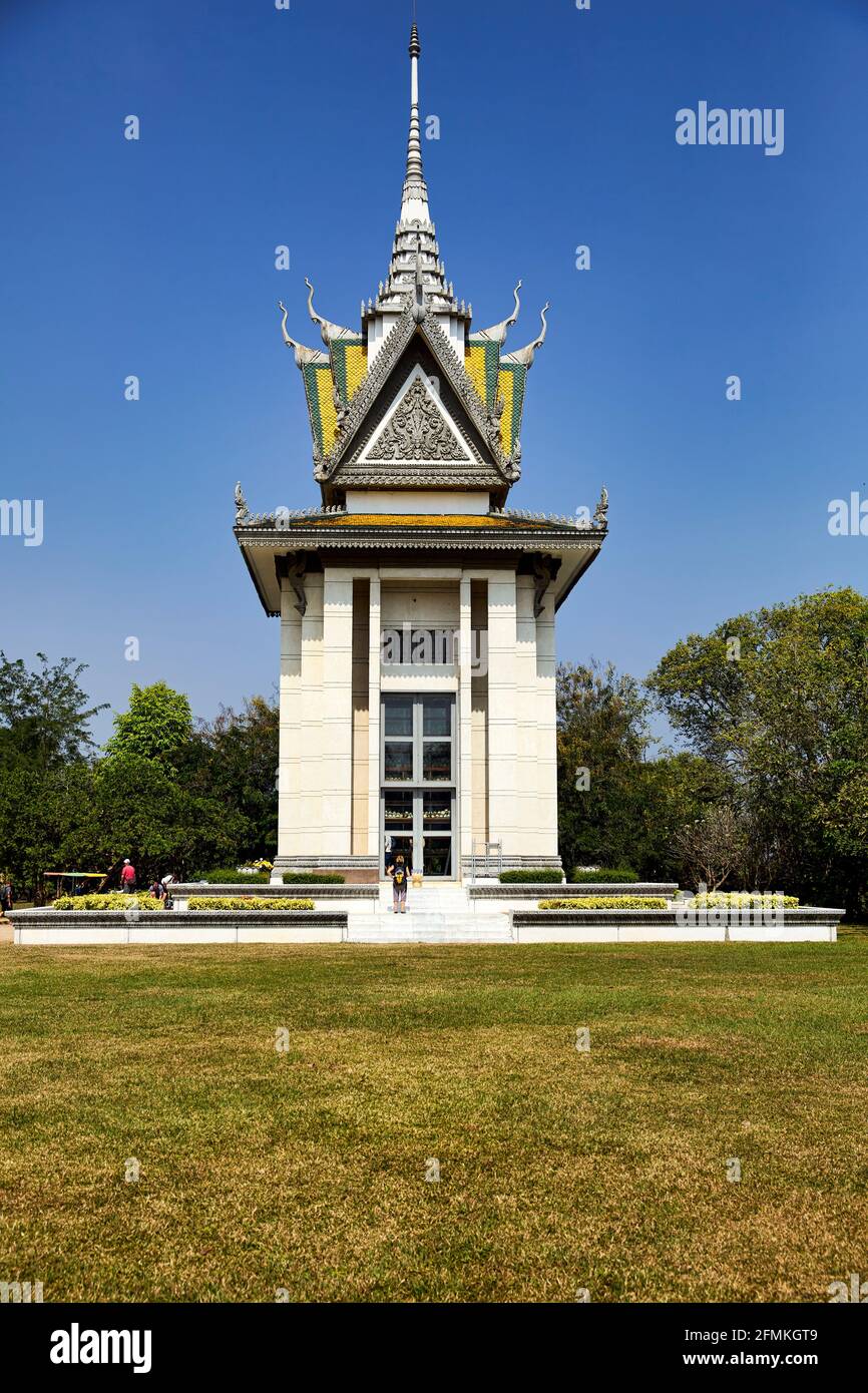 Mémorial de guerre de Choieung Ek Phnom Penh Cambodge Banque D'Images
