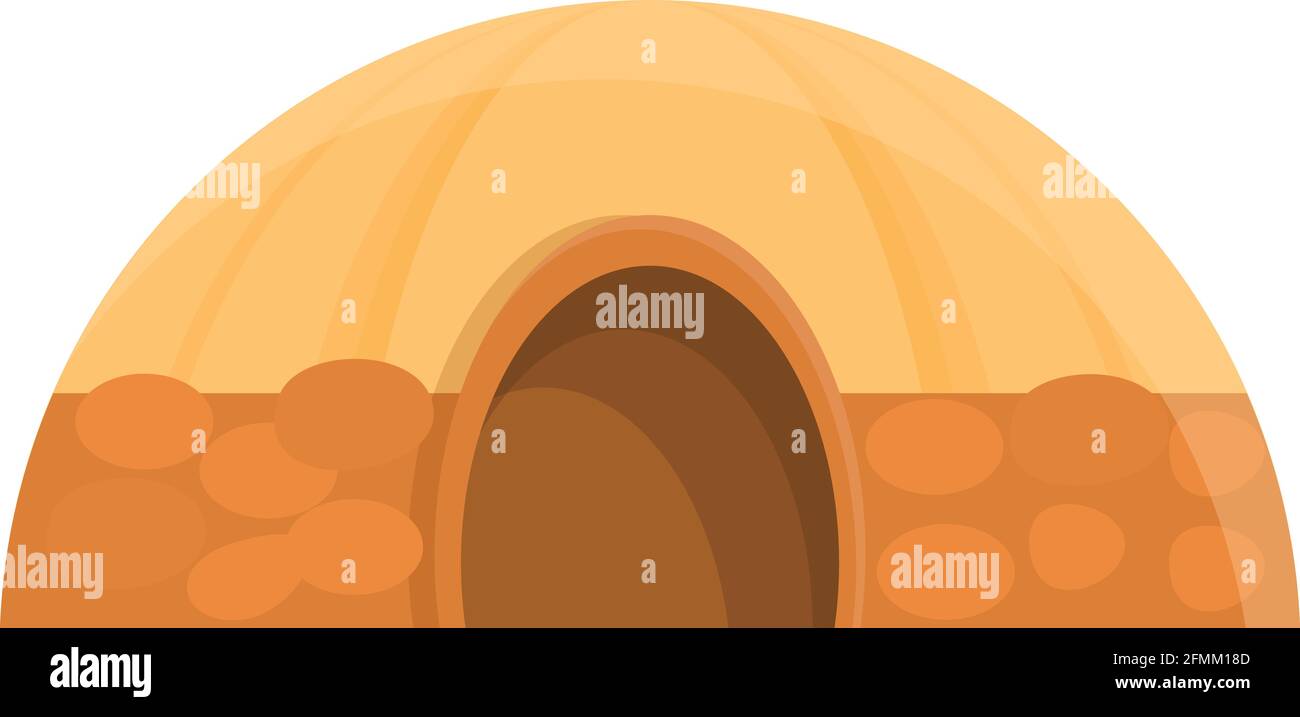Icône de tente tribale Safari. Dessin animé de l'icône de vecteur de tente tribale de Safari pour la conception de sites Web isolée sur fond blanc Illustration de Vecteur