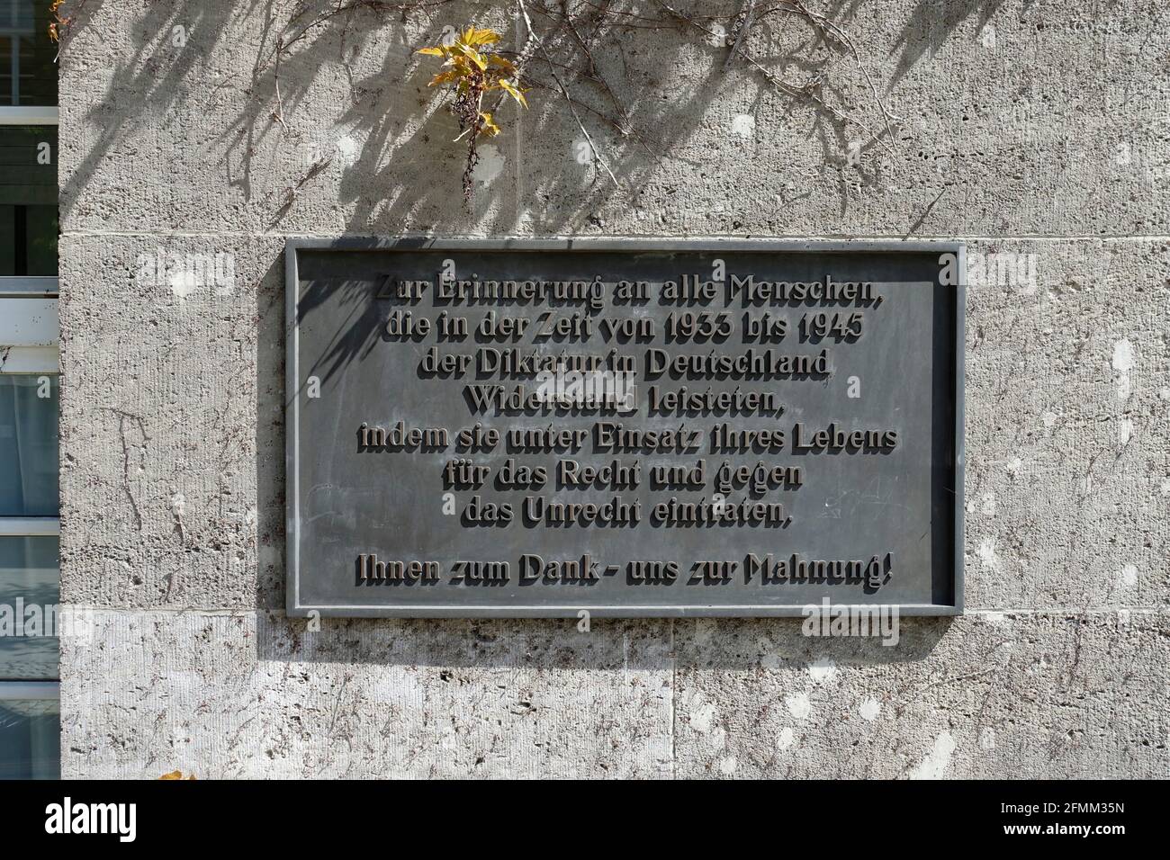 Plaque commémorative, Resistance Fighters, Am Wall 3, Berlin-Spandau, Allemagne Banque D'Images