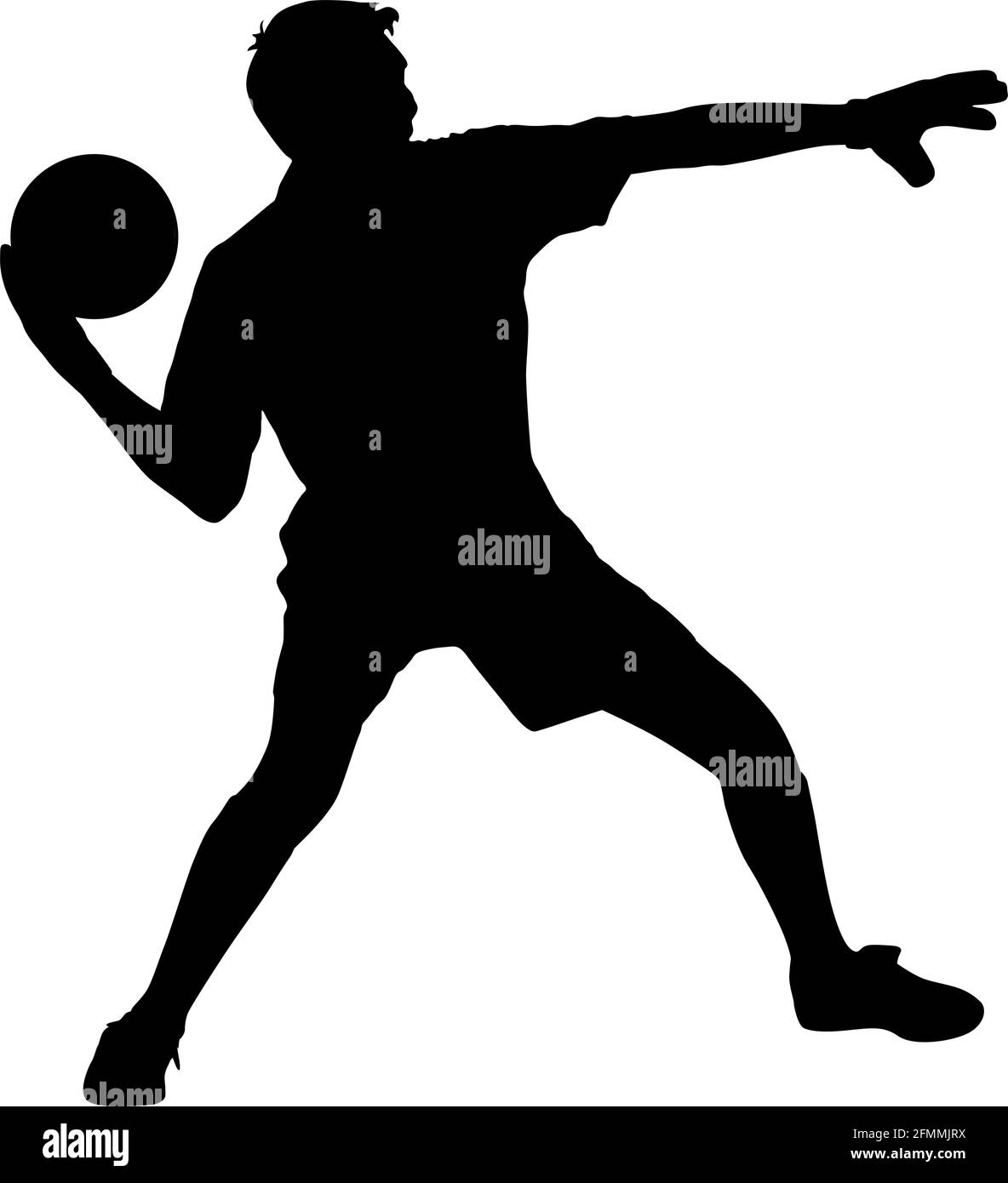 silhouettes de joueurs de football avec le ballon sur fond blanc. Illustration de Vecteur