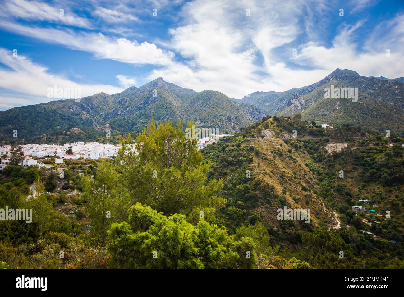 Municipalité de Istan dans la région de Sierra de las nieves, province de Malaga, Andalousie, Espagne. Banque D'Images