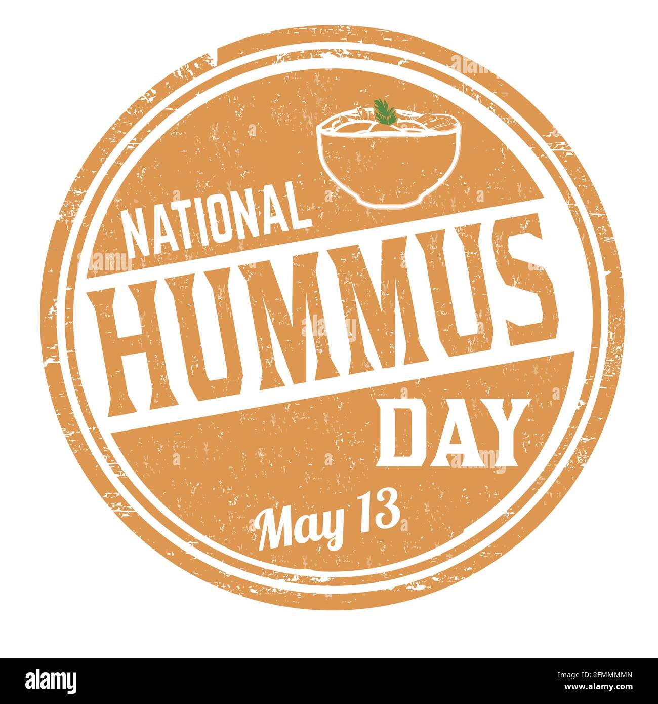 Timbre en caoutchouc national hummus de jour sur fond blanc, illustration vectorielle Illustration de Vecteur