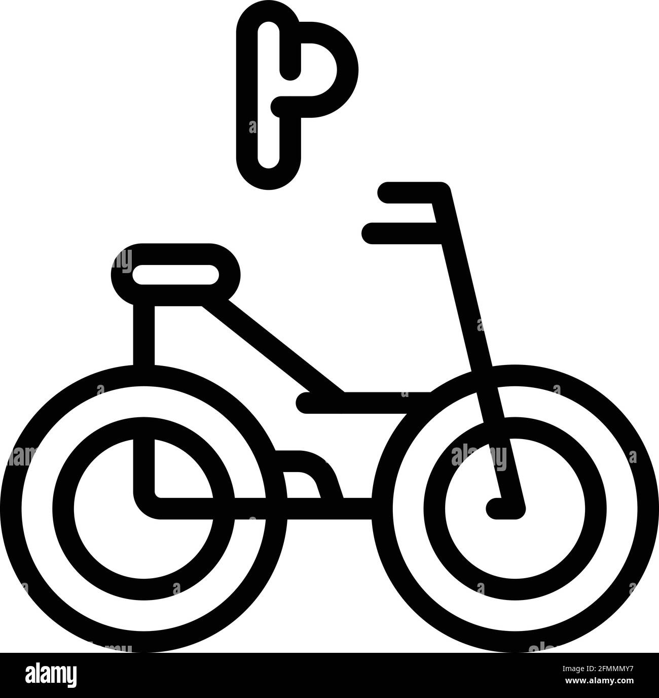 Icône de vélo électrique accessible. Outline accessible eletric vélo vecteur icône pour la conception de web isolé sur fond blanc Illustration de Vecteur