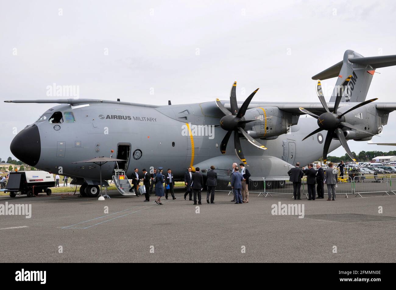 Airbus Military A400M Atlas avion de transport militaire testé EC-402 Aux gens d'affaires au salon de l'aviation international de Farnborough 2010 Banque D'Images