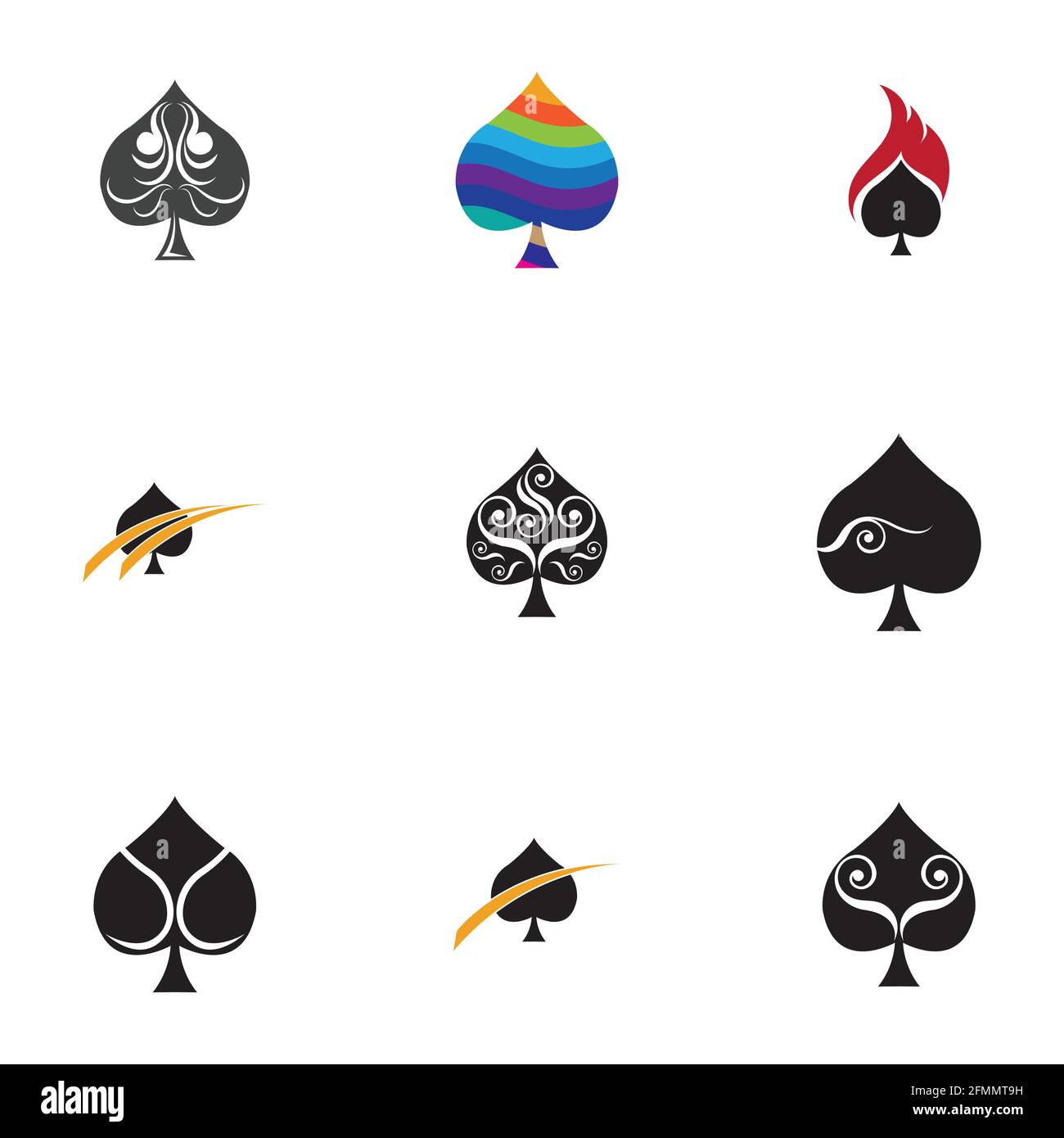 jeu de modèles de conception d'illustration vectorielle du logo ace Illustration de Vecteur