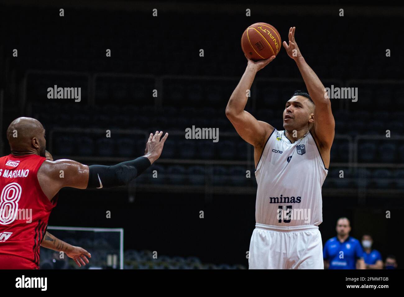 10 mai 2021: RIO DE JANEIRO, RJ, 10.05.2021 - MINAS TÃŠNIS CLUBE X SÃƒO  PAULO - PLAYOFFS NBB 2020/2021 - As equipes de Minas TÃªnis Clube e São  Paulo realizam o jogo