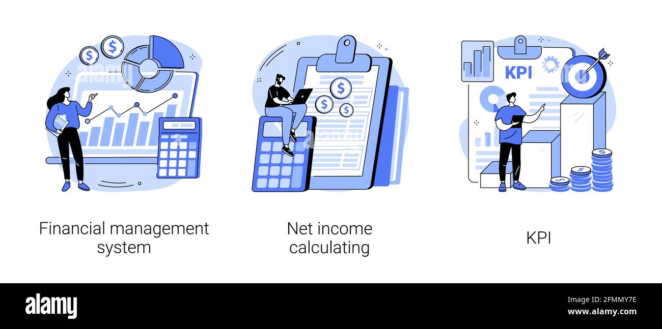 Illustrations vectorielles abstraites du concept de profit d'entreprise. Illustration de Vecteur