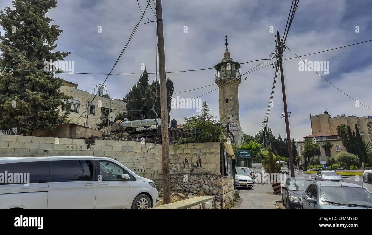 Le gouvernement israélien prévoit de forcer les familles palestiniennes à sortir de leur Maisons dans le quartier Sheikh Jarrah Banque D'Images