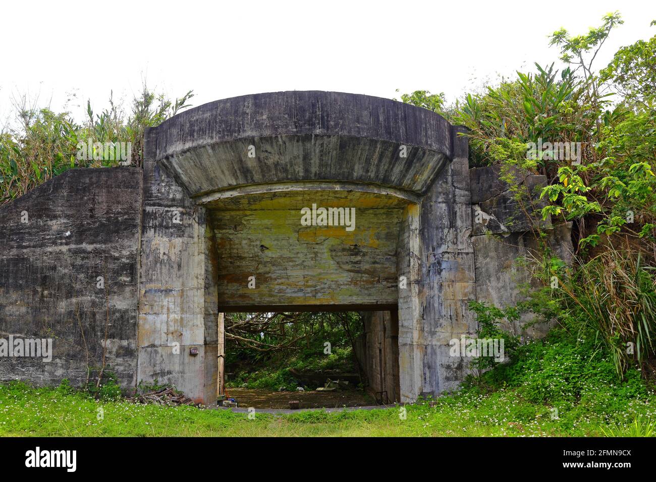 Ancien bunker à 77 Highland à Hualien Taiwan Banque D'Images