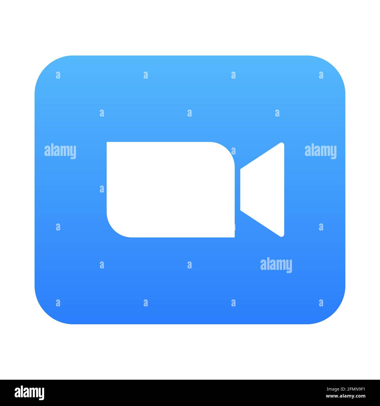 Logo de l'application Zoom. Symbole de communication vidéo. Icône vectorielle pour la conception de sites Web, l'application mobile, l'interface utilisateur Illustration de Vecteur