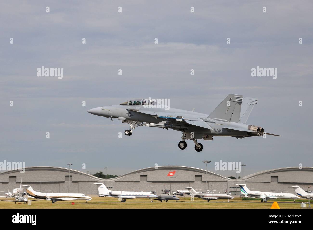 Boeing F/A-18F Super Hornet avion de chasse au Farnborough