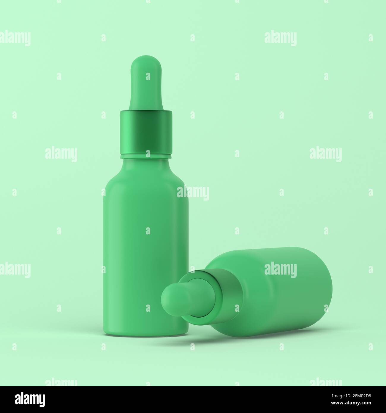 Simple pipette bouteille 3d illustration sur pastel bacjrod foe médical et beauté. Concept minimal. Banque D'Images