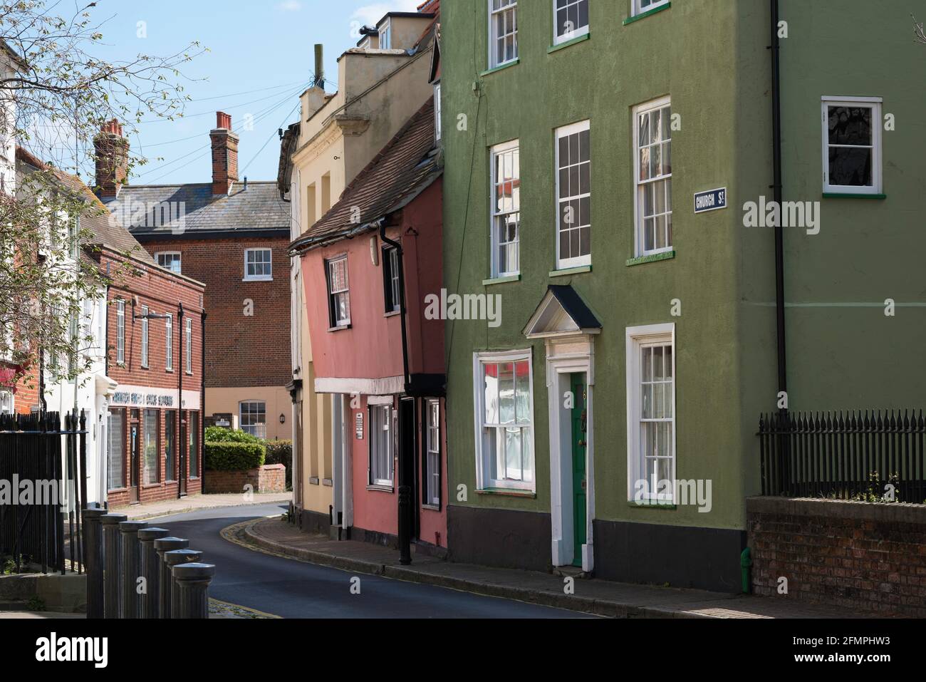 Harwich Essex Royaume-Uni, vue d'une belle propriété d'époque qui borde Church Street dans la vieille ville de Harwich, Essex, Angleterre, Royaume-Uni Banque D'Images