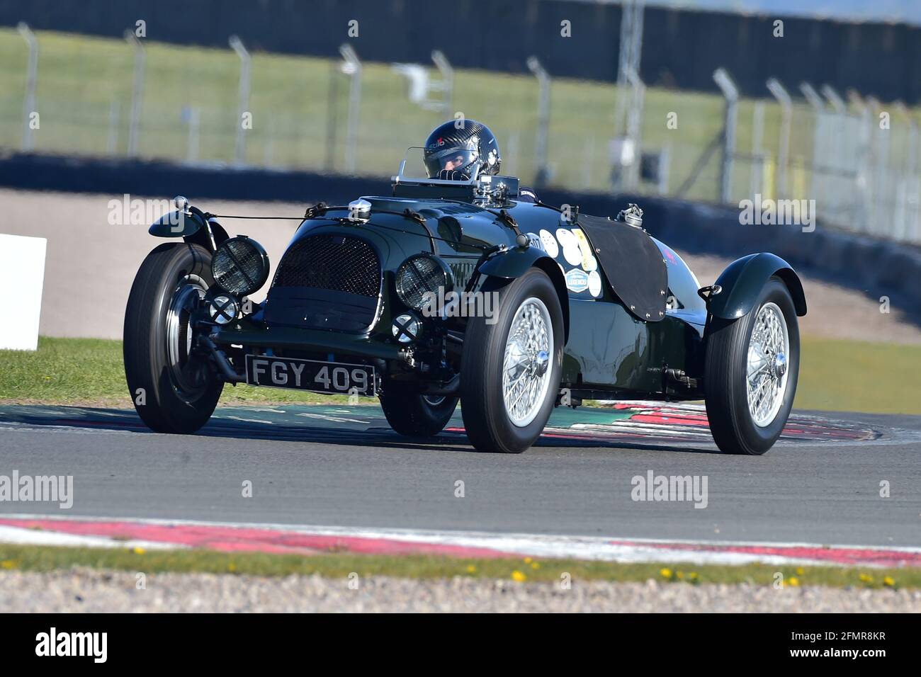 Alan Middleton, Aston Martin Speed Red Dragon, le Mad Jack for Pre-War Sports Cars, Donington Historic Festival 2021, Donington Park, Angleterre, mai 20 Banque D'Images