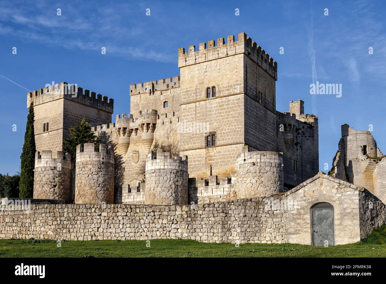 La rue médiévale d'Ampudia palencia en province, Espagne Banque D'Images