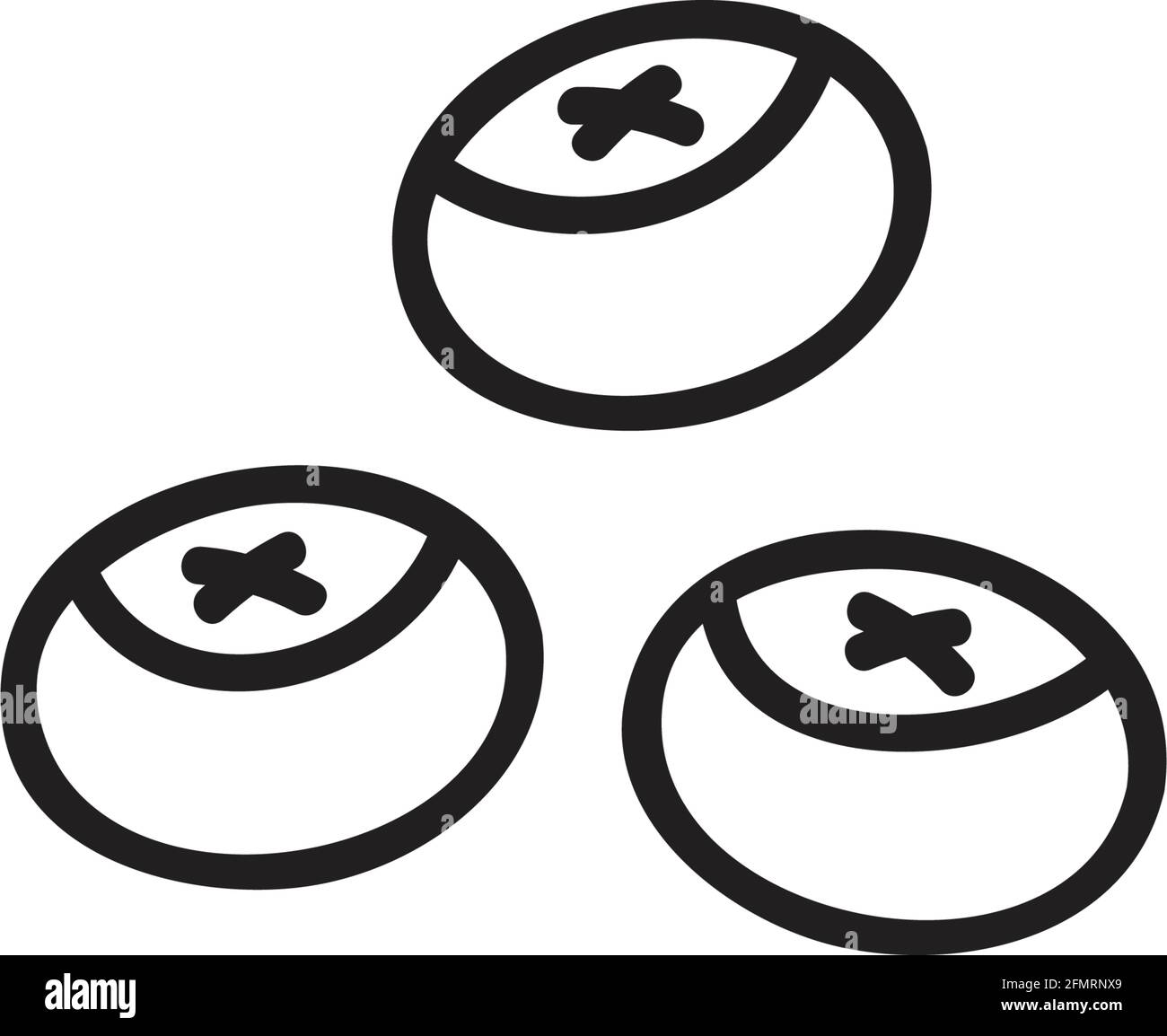 Myrtille fruit mignon simple vecteur icône dessin Illustration de Vecteur