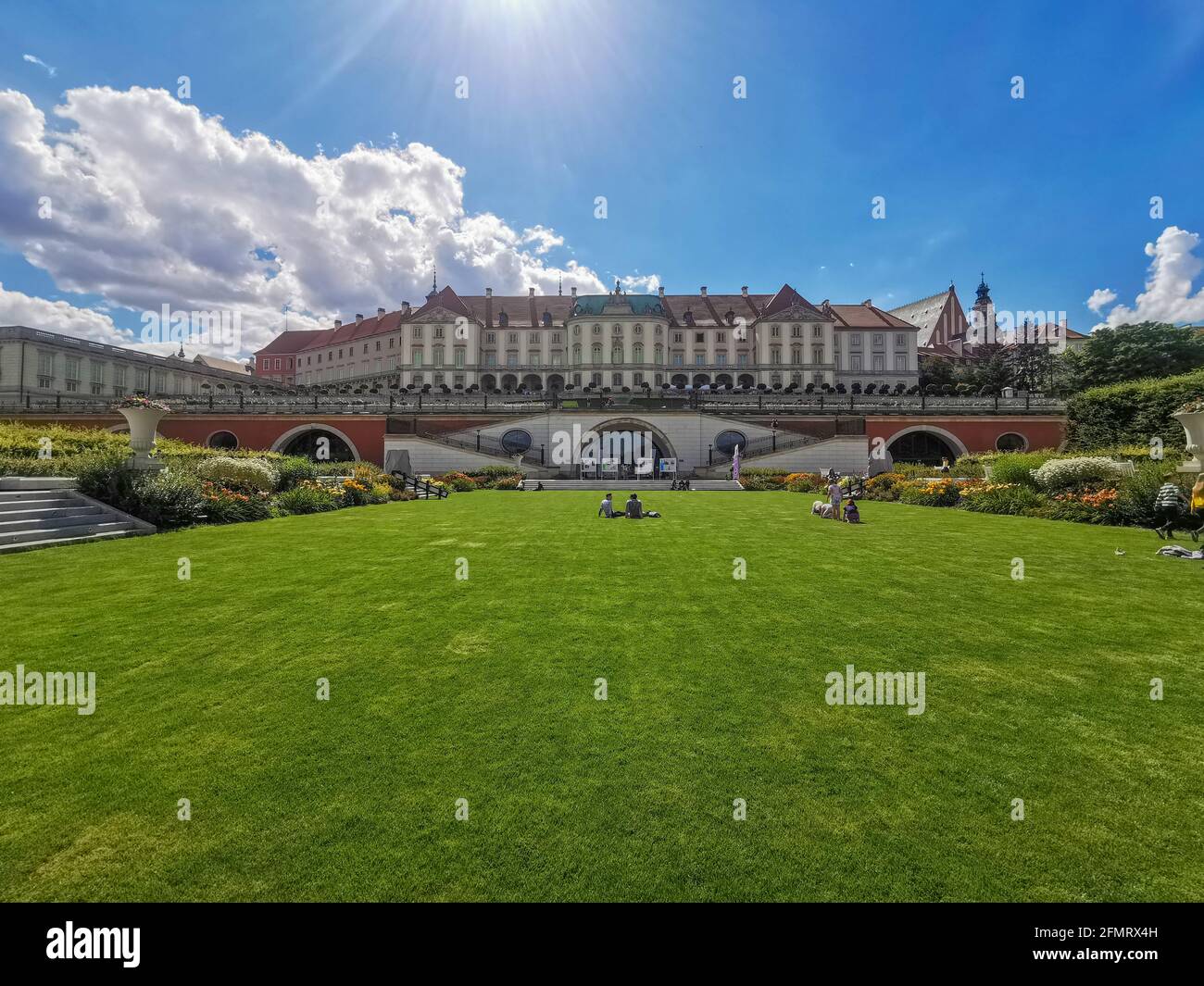 Architecture de Varsovie, Pologne : place de la vieille ville, Sirène, Château Royal, Palacce de la Culture et de la Science Banque D'Images