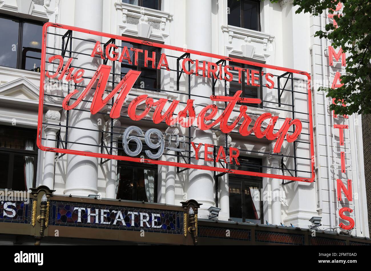 Agatha Christie's The Mousetrap, au St Martin's Theatre, le plus long spectacle au monde, il est maintenant en 69e année, qui rouvrira le 17 mai, Londres, Royaume-Uni Banque D'Images