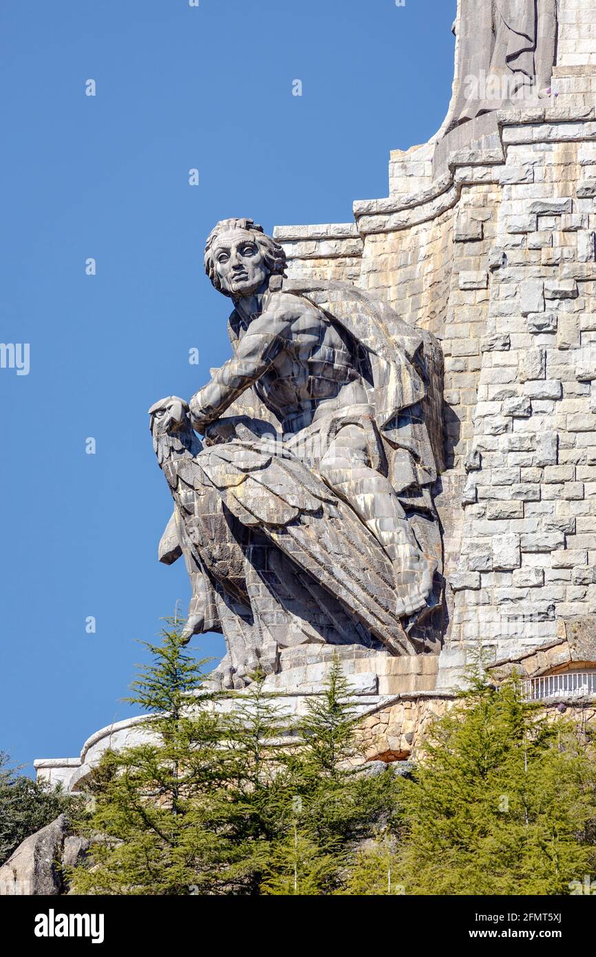 Sculptures de Juan de Avalos dans la vallée de l'Armée déchue, Valle de los Caidos, Madrid, Espagne Banque D'Images