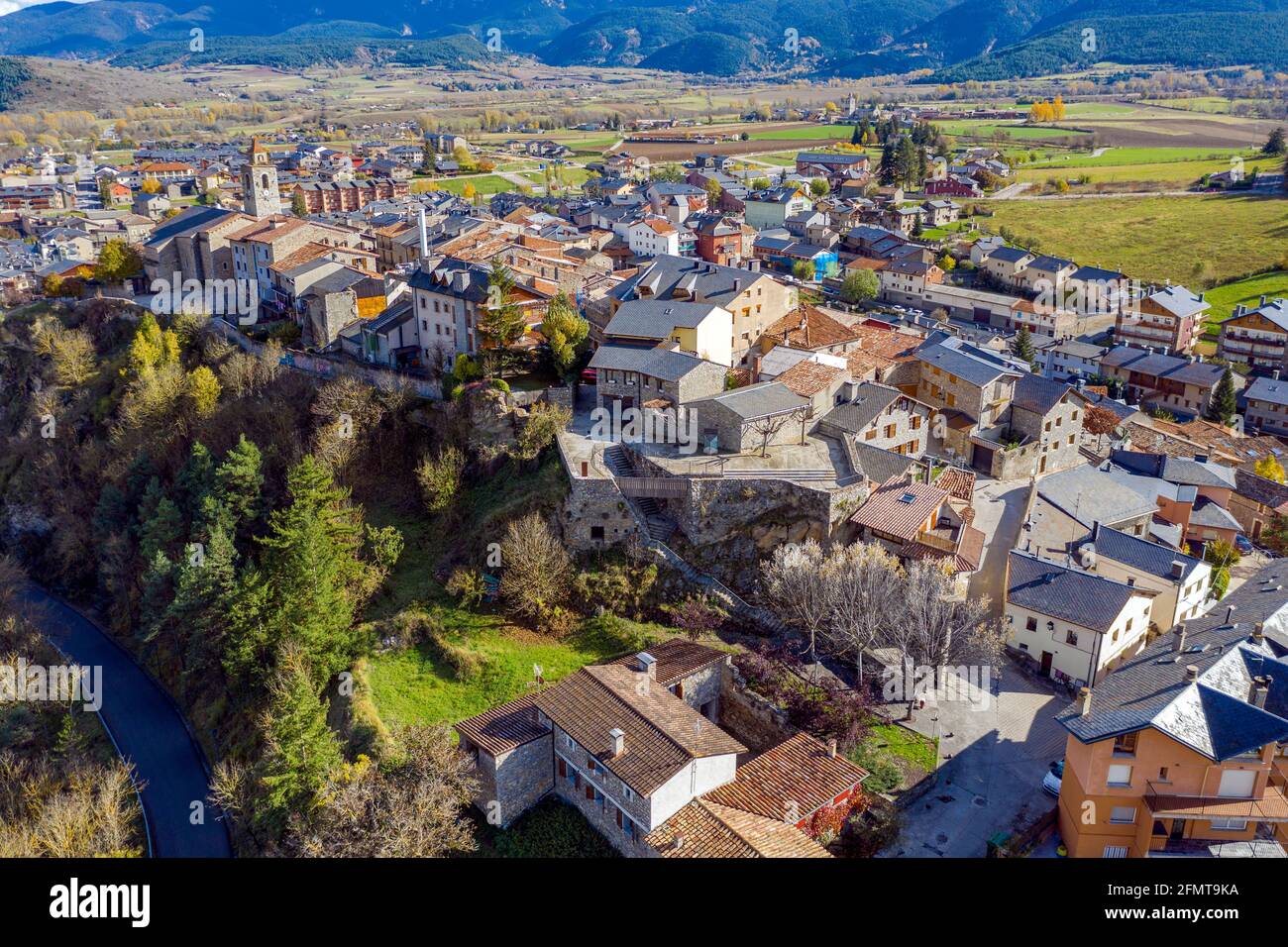 Village Bellver de Cerdanya Pyrénées province de Lleida, Catalogne Espagne Banque D'Images