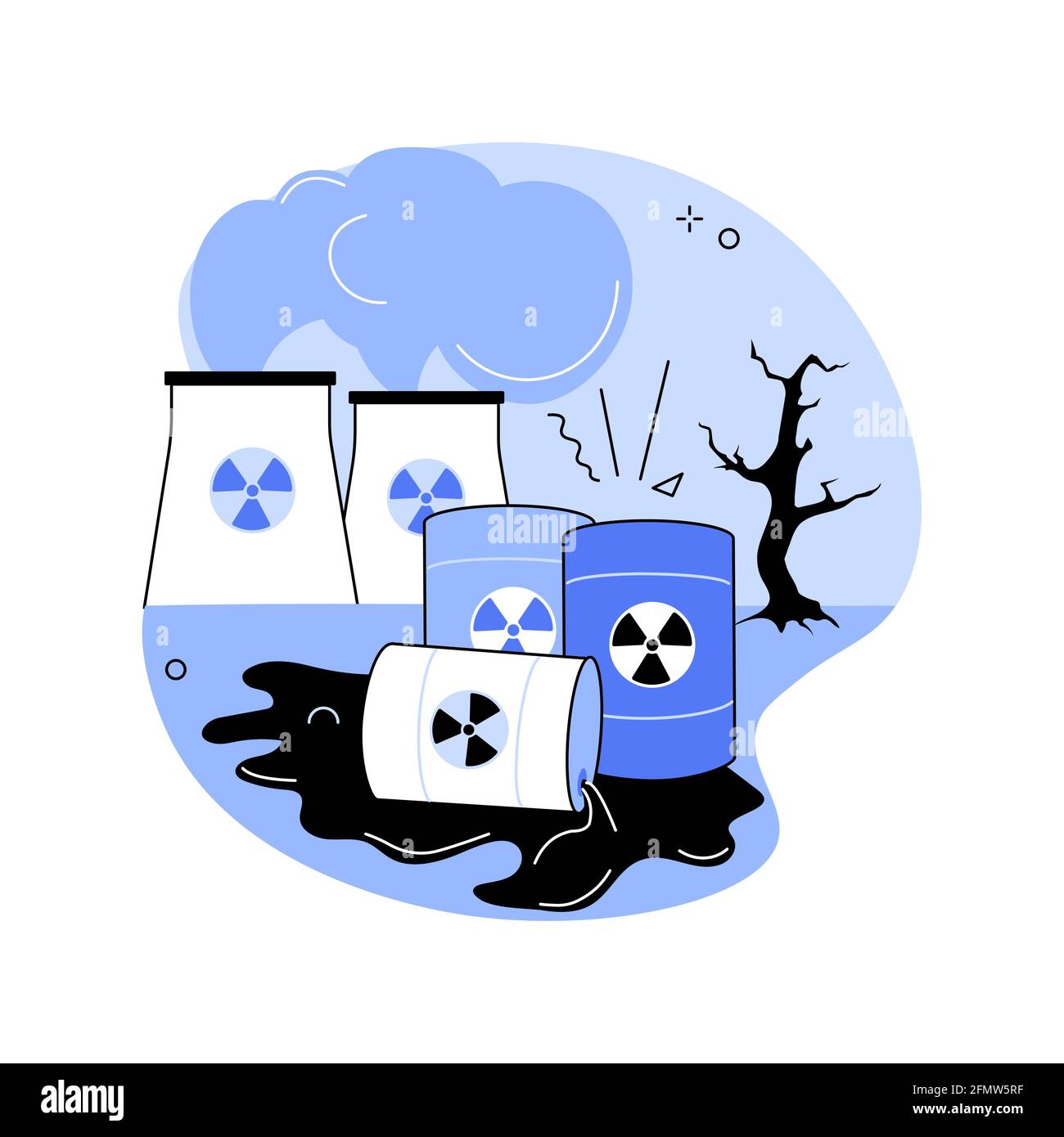 Pollution radioactive concept abstrait illustration du vecteur. Illustration de Vecteur