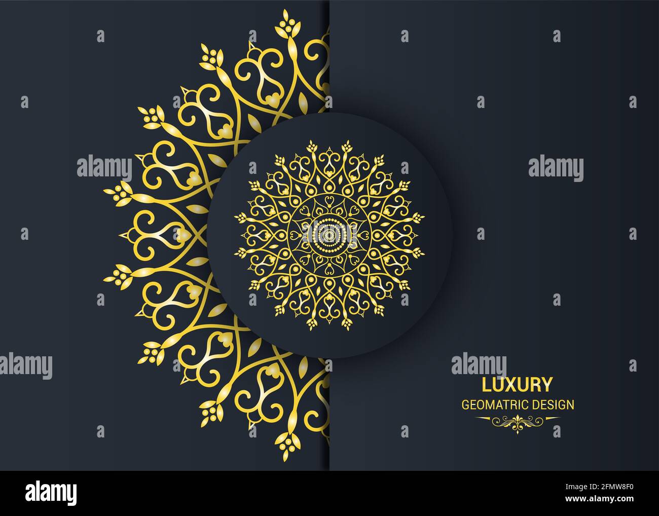 historique traditionnel-arabe-mandala-style-ramadan-kareem-eid-salutation beau desig. Banque D'Images