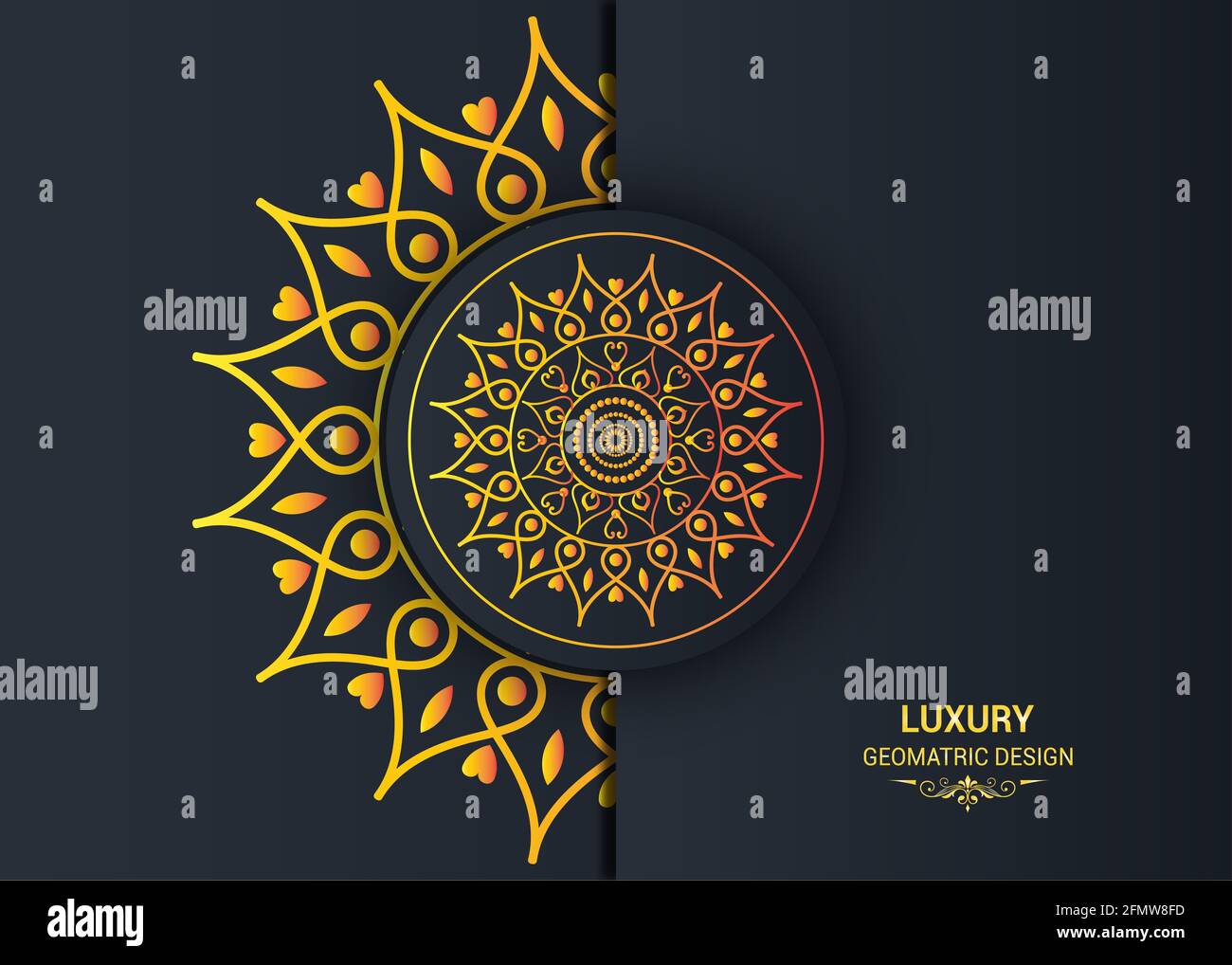 historique traditionnel-arabe-mandala-style-ramadan-kareem-eid-salutation beau desig. Banque D'Images