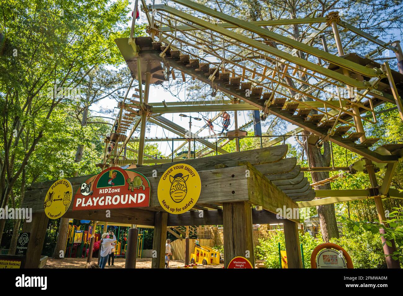 Terrain de jeu Kidzone au zoo d'Atlanta à Atlanta, Géorgie. (ÉTATS-UNIS) Banque D'Images
