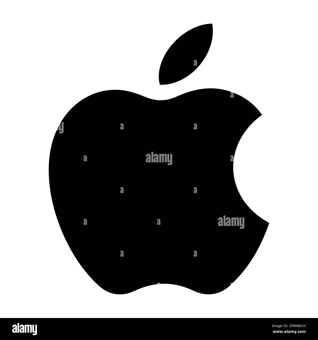 Vinnytsia, Ukraine - 11 mai 2021 : logo de la société Apple Inc isolé sur blanc Illustration de Vecteur