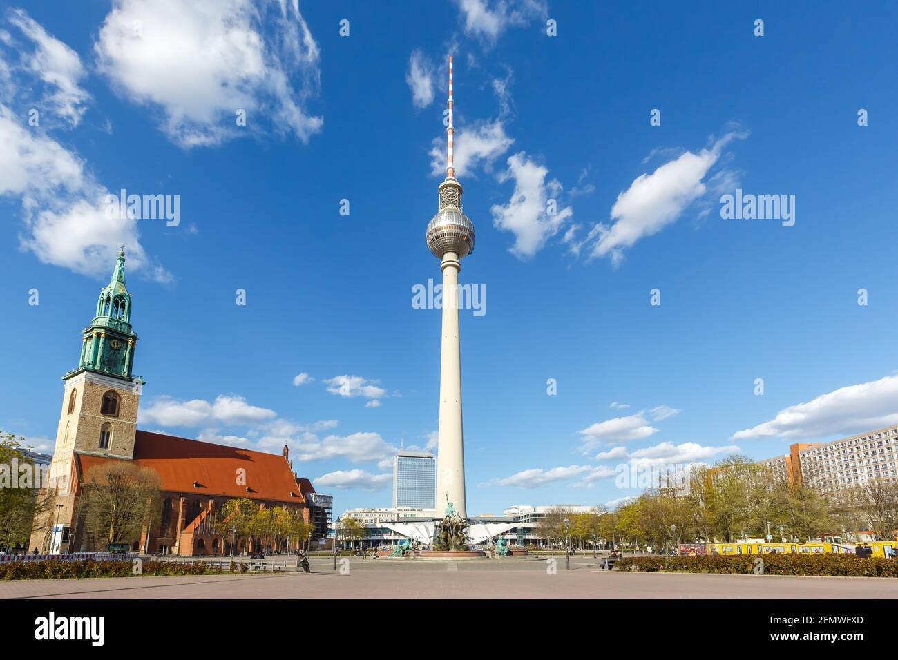 Berlin Skyline tv tour Alexanderplatz Alexander Square en Allemagne point de repère Banque D'Images